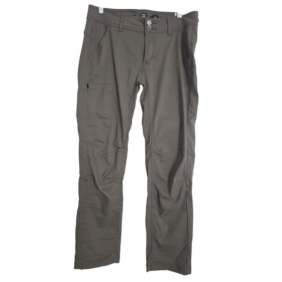Prana NWT Hiking Pants Convertible Roll Up Ankle Outdoor Casual Slate Green Sz 8 - Picture 1 of 14
